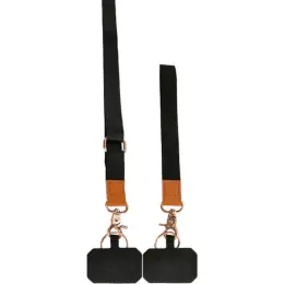 2 Pack Cell Lanyard Wrist and Neck Set Black